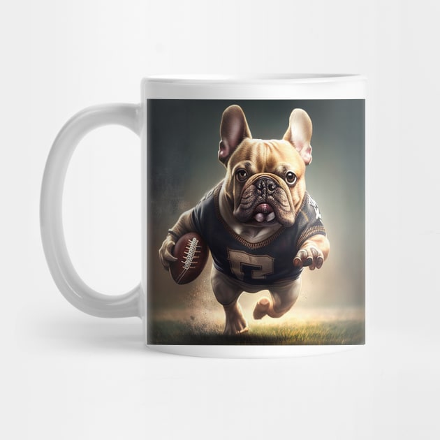 French Bulldog playing football by Gabriel Barba